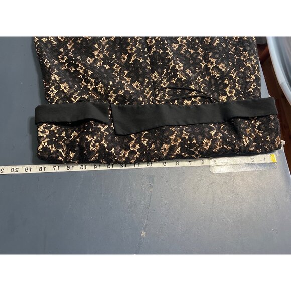 Talbots Black Lace Strapless Dress Size 12 Floral Overlay Elegant Cocktail - Picture 4 of 10